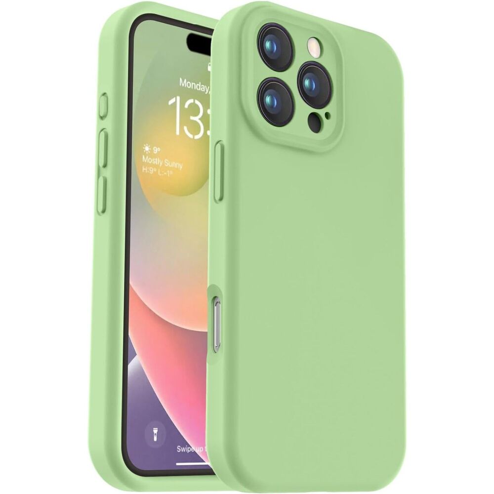 Vooii iPhone 16 Pro Liquid Silicone Case Camera Protection Soft Microfiber